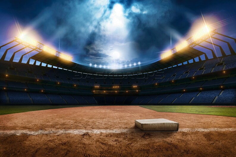 Digital Backdrop Photography Baseball Softball NIGHT & Etsy