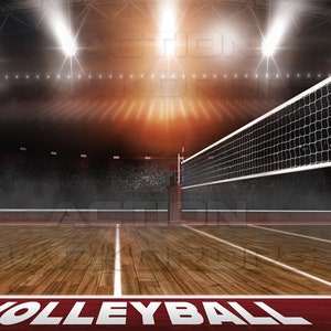 Digital Backdrop Photography Sports VOLLEYBALL RED - Etsy