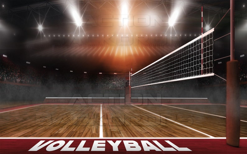 Digital Backdrop Photography Sports VOLLEYBALL RED - Etsy