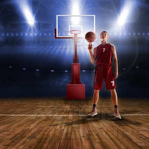 Basketball Digital Backdrop - Photography | BASKETBALL SPOTLIGHT BLUE ...