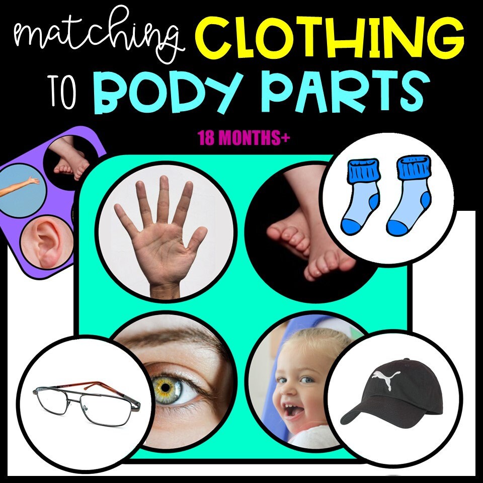 Body Math Color Sheets Matching Matching Mats: Colors, Animals, Food, Shapes, Body Parts, Clothing and ...