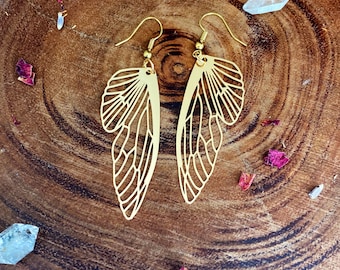 Gold Butterfly Earrings Lightweight Dangle Earrings