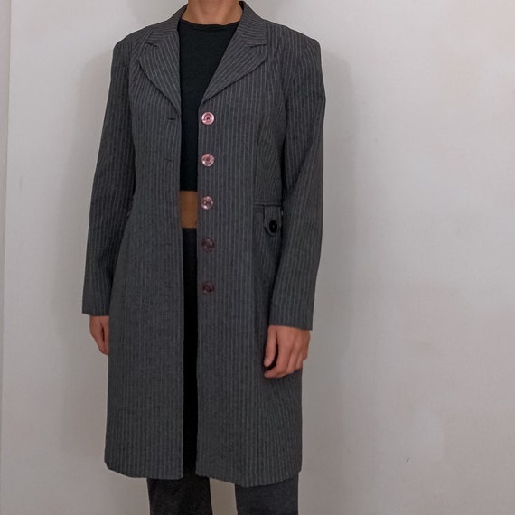 vintage long striped coat