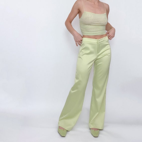 lime green trouser pants