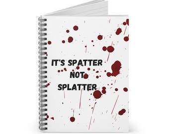 Crime Scene Investigator Notebook, Crime Lover Gift, Daily Use Notebook, Blood Spatter Journal | True Crime | CSI