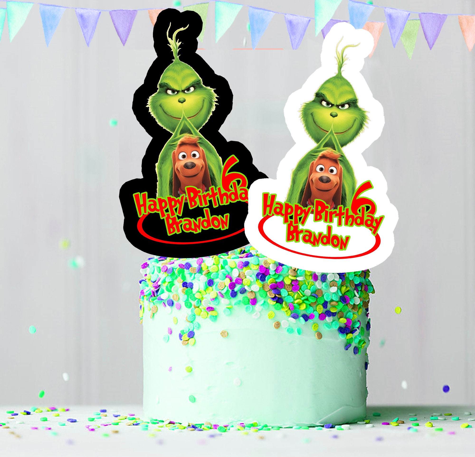 The Grinch Christmas Cake Topper, Cake Decorations – Party Mania USA