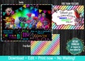Trolls 2 Queen Barb Rock Birthday Invites, Trolls Invitation Trolls Theme, Trolls Party, Trolls Tickets, Birthday Party, Trolls world tour