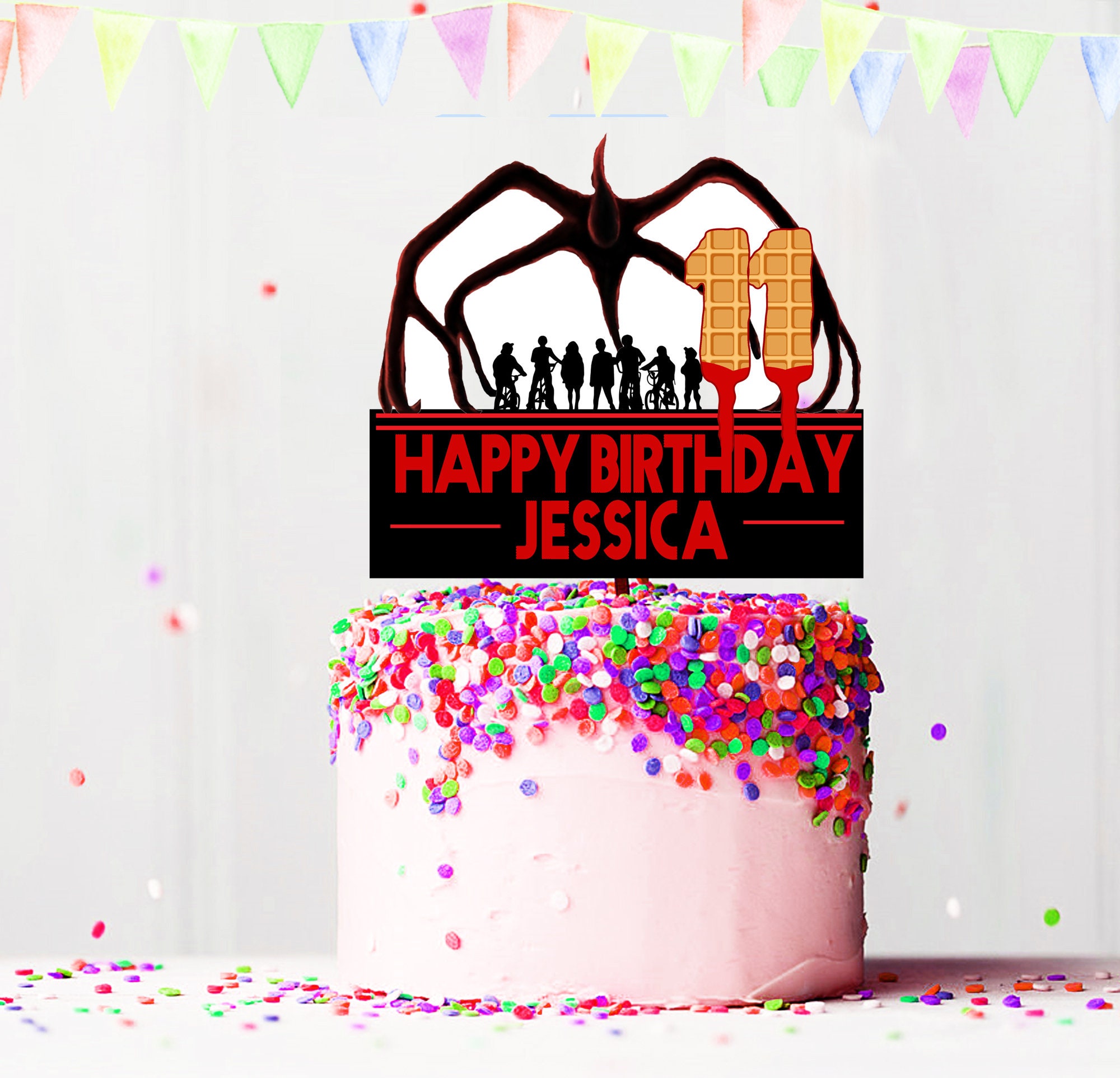 Stranger Things Themed Cake Topper Brighterpeople co uk