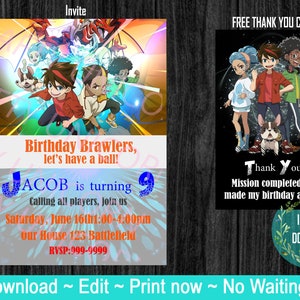 Bakugan Planet invite avec un merci gratuit !