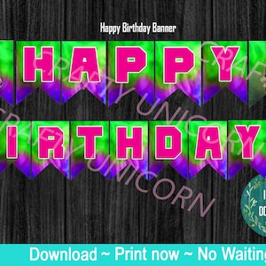 INSTANT DOWNLOAD Disney Zombie Birthday Banner! with free door banner JPEG