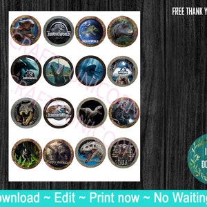Jurassic Park Jurassic World Birthday Cupcake Toppers!
