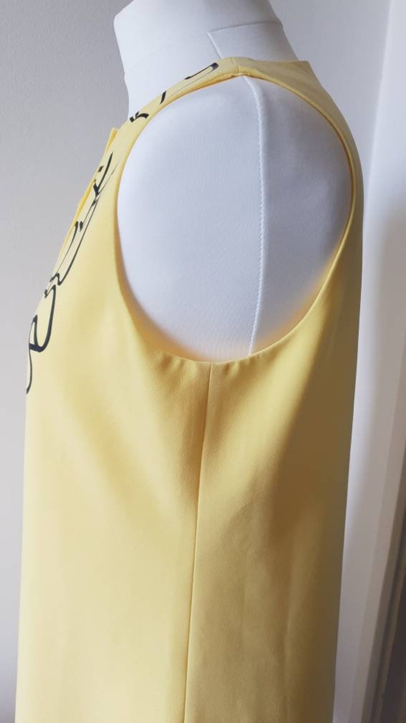 MOSCHINO Optical Illusion Shift Dress/ Designer Pale Yellow - Etsy UK