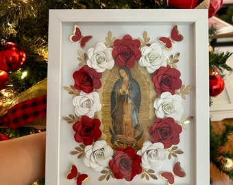 Virgen de Guadalupe Shadow Box/ Cuadro Virgen de Guadalupe/ Christmas Gift