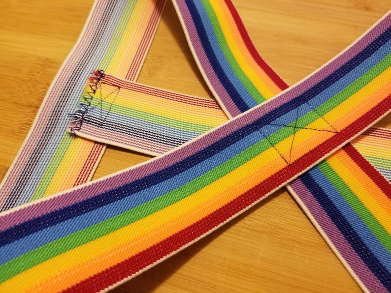 Rainbow Elastic Harness Etsy