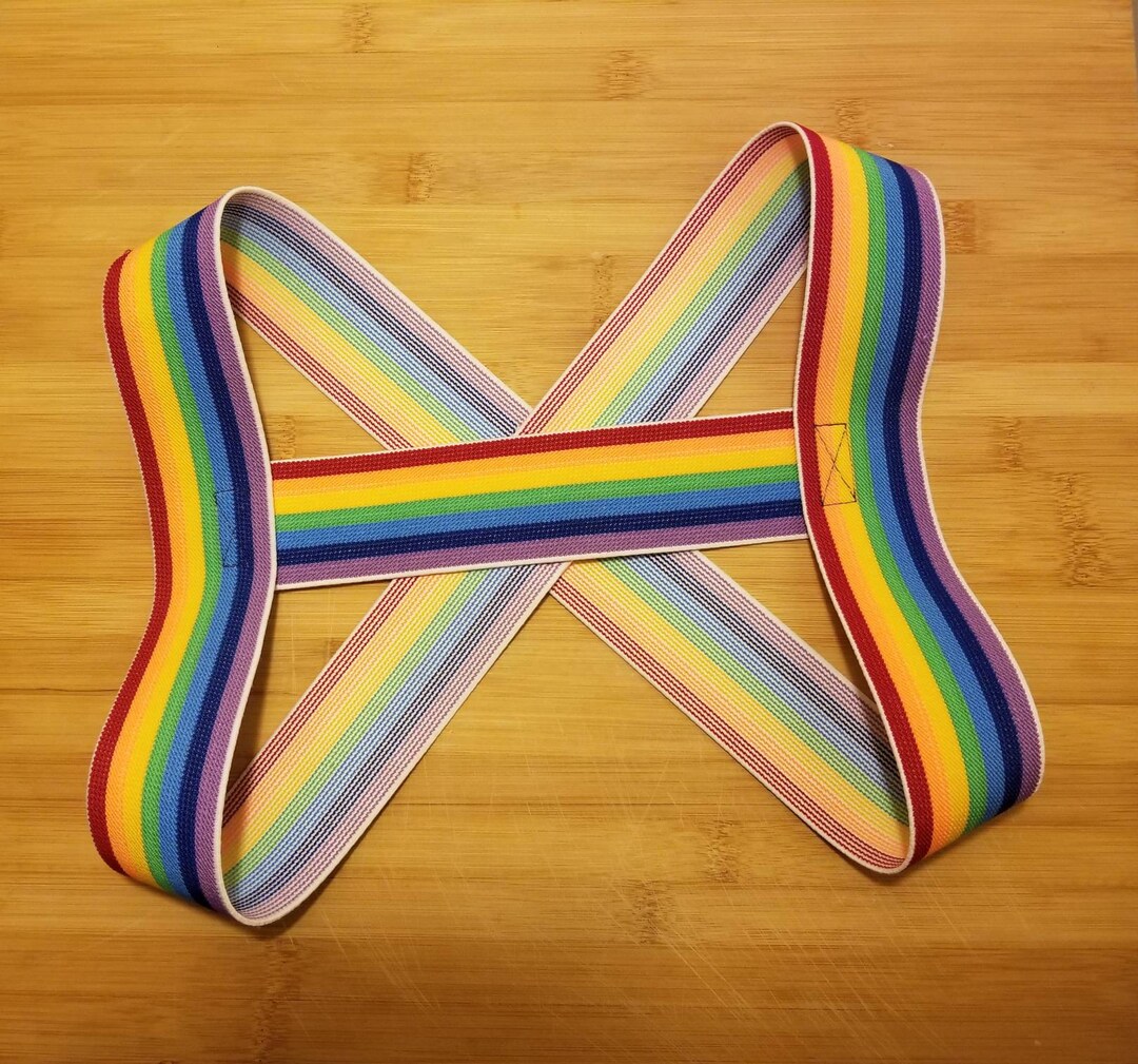 Rainbow Elastic Harness Etsy