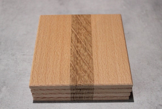 Beautiful Handmade Wooden Coasters Made From Reclaimed Beech Etsy