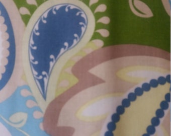 Vintage Verona Cotton Fabric, Blue Tan and Green Cotton Fabric, Vintage Verona Fabric