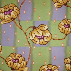 Scrap Remnant Piece of Lotus Waterlily Cotton Fabric