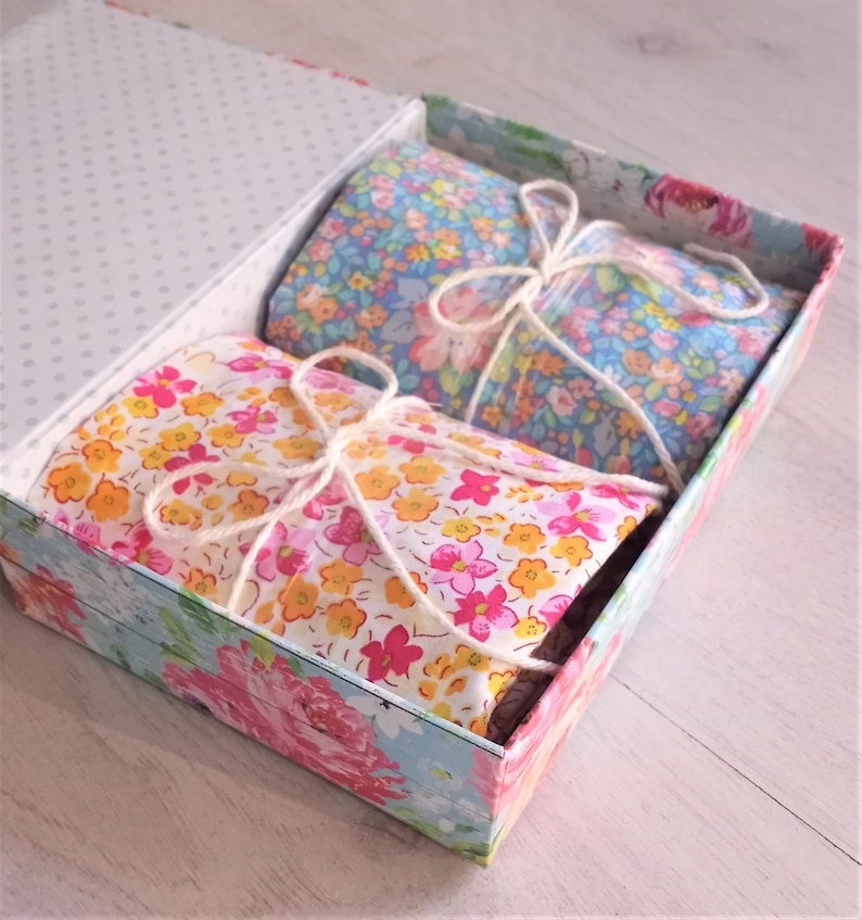 Gift for Quilter Cotton Fabric Bundle Gift Box