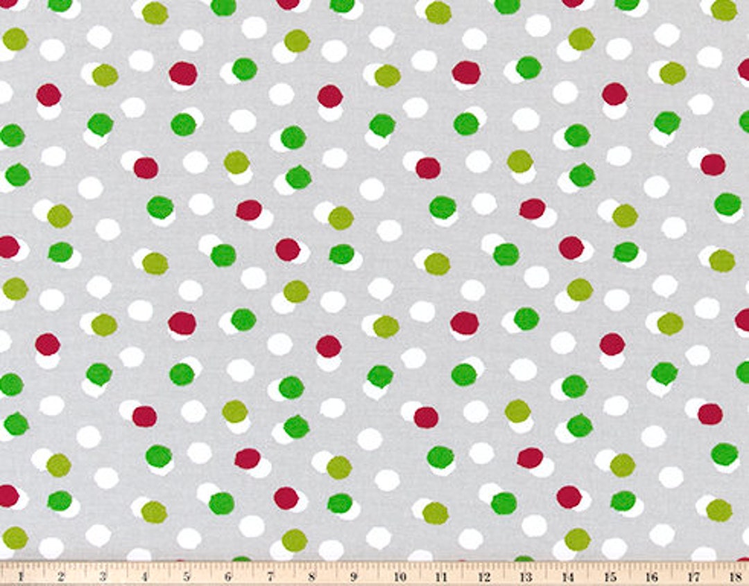 Christmas Dot Cotton Fabric Remnant Piece Remnant Home Decor Etsy