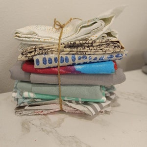 Random scrap fabric bundle 10 pieces  Home decor and outdoor fabric scraps