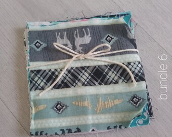 20 Fabric Squares Bundle, 5 inch Quilting squares fabric Bundle, Crafting Fabric Bundle