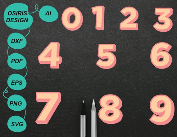 Download Numbers Svg Number Color Svg Birthday Number Svg Etsy