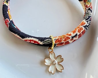 Hand Made Japanese Style Collar for Cat (4mm) /Kitten, Adjustable Super light and Soft!! Cat, Cats, Kitten, Collar for cat