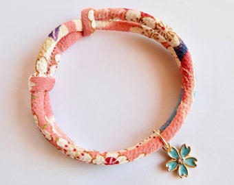 Collier de style japonais fait main avec breloque pour chat (4 mm) / chaton, réglable, super léger et doux !!
