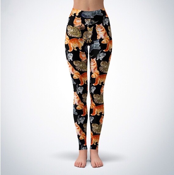 Cat Leggings for Women Yoga Pants Cats 