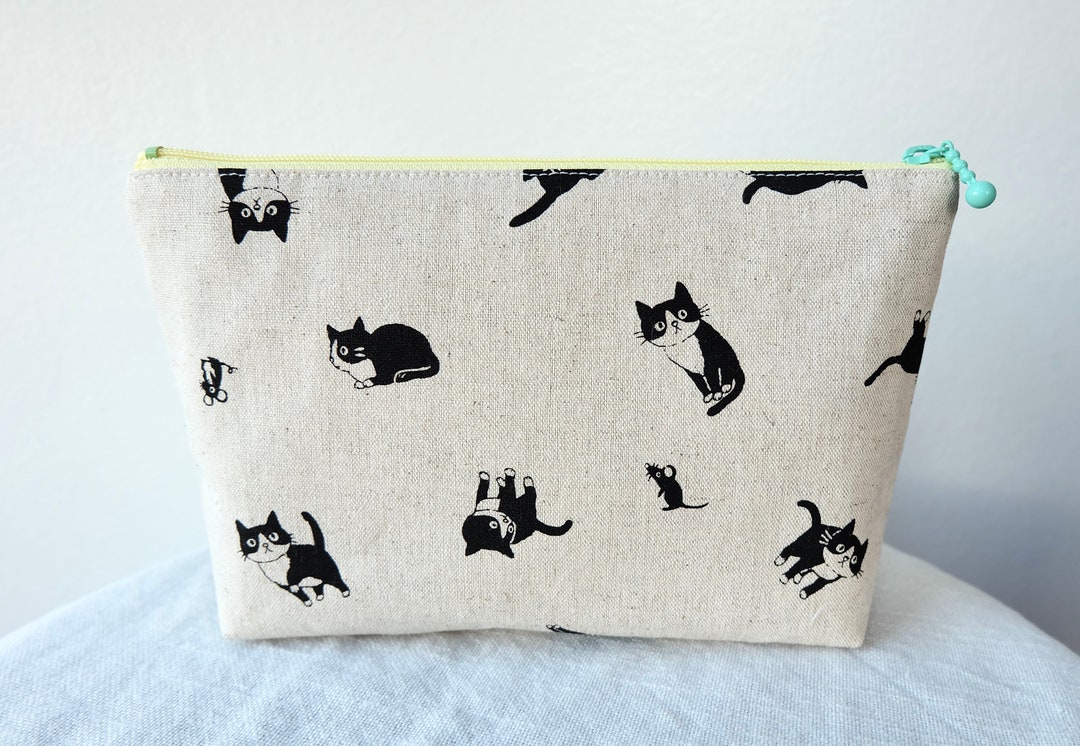 Katzen-Make-up-Tasche Mit Reißverschluss – Geschenk Für Katzenliebhaber, 23x17x5,3 Cm, Wasserdichter Polyester