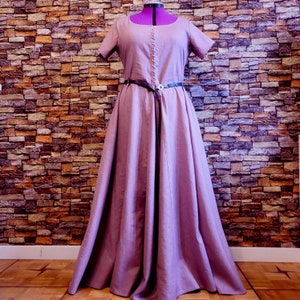Women&#39;s medieval cotte simple with short sleeves 14th-15th century