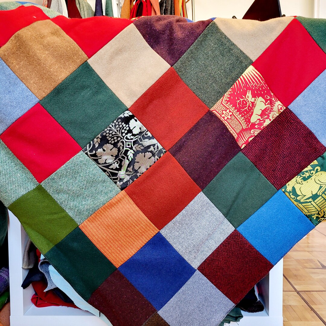 Handmade Patchwork Blanket Beautiful Natural Materials & Etsy
