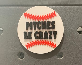 Pitches Be Crazy - Baseball -  Softball - Bogg Bag Charm -  Baseball - Simply Southern