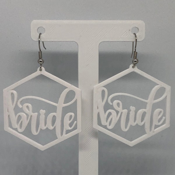 Custom Bride Earrings Great for Bridal Shower or Bachelorette Party