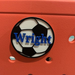 3D Printed - Soccer - Bogg Bag Charm - Personalize - Player Name - Number