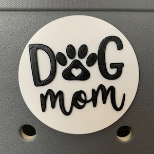 3D Printed - Dog Mom Round charm - Bogg Bag Charm -  Simply Southern