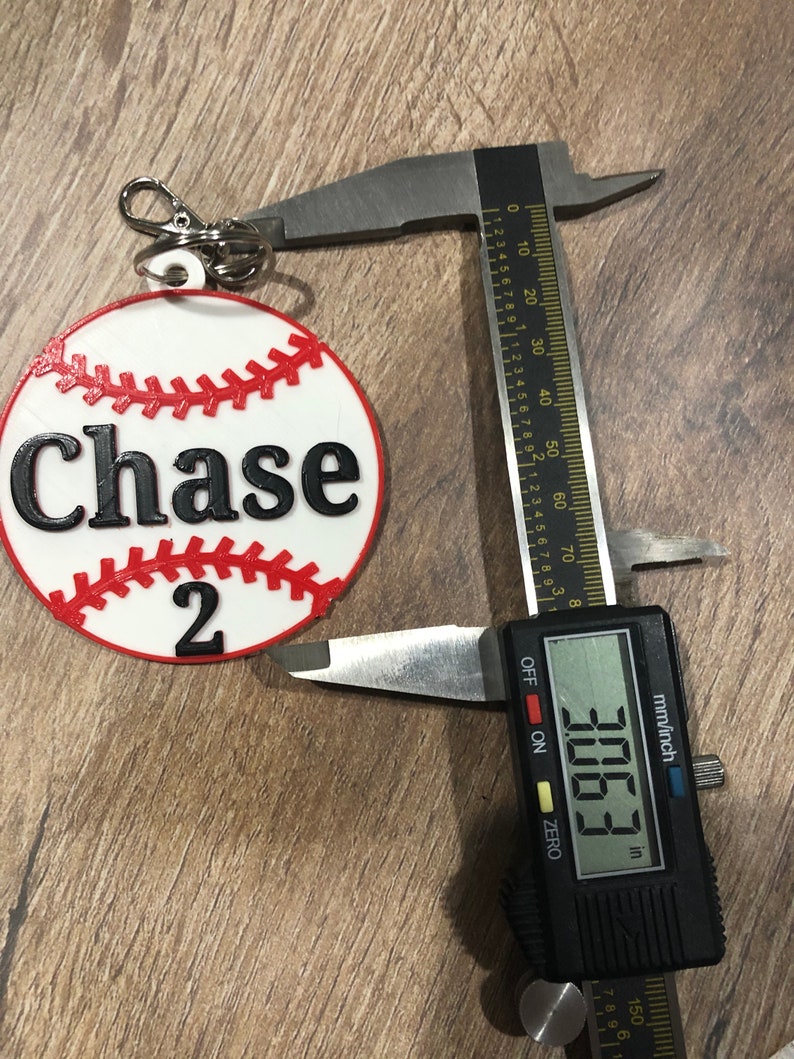 Baseball Bag Tag Personalized Name Number Color Sports Etsy