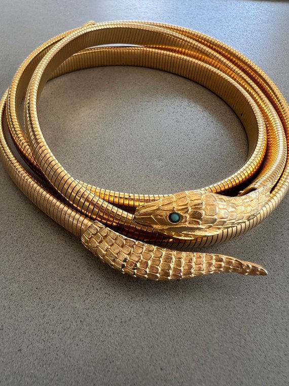 Vintage 1980’s Herringbone stretch belt