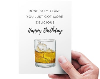 Birthday Card for Him - Whiskey Birthday Card for him - Funny Greeting Card - Birthday card for boyfriend