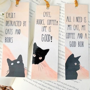Bookmark for Cat Lovers, Cat Bookmark, Cute Bookmark for Cat Lovers , Peeking Cat Bookmark, Gifts for readers, Bookworms, Book lovers,