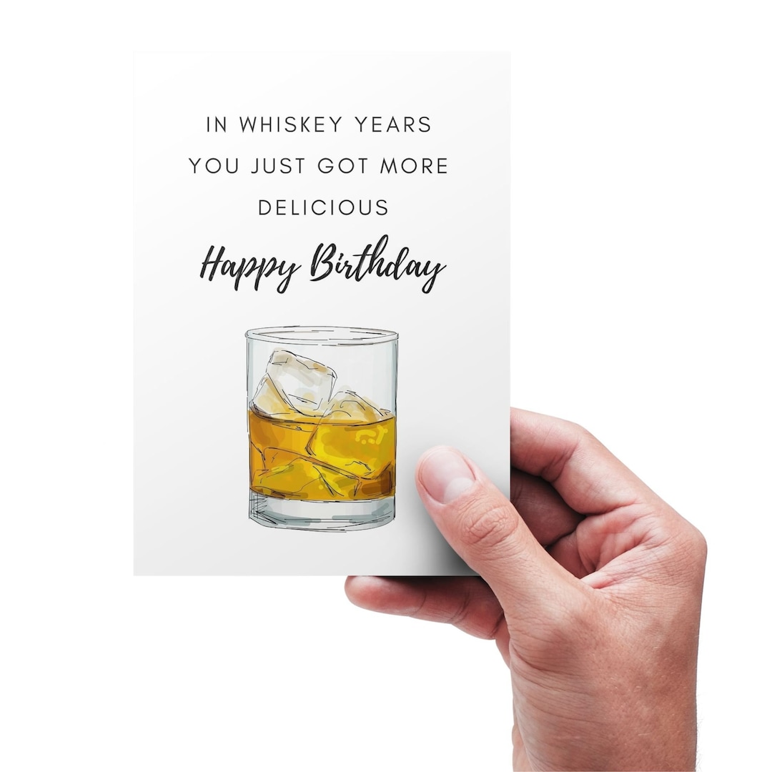 Birthday Card for Him Whiskey Birthday Card for Him Funny Greeting Card