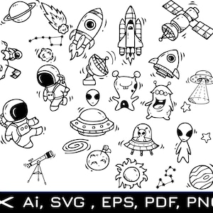 Weltraum Bundle SVG, Planeten SVG. PNG. Cricut Datei: Weltraum, Sonnensystem, Erde, Saturn, Astronauten, Raketen, Mond, Aliens, Ufos, Sterne.