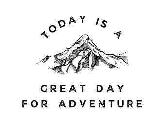 Adventure Awaits Mountain SVG: Camping & Hiking Shirt Design (Digital Download)