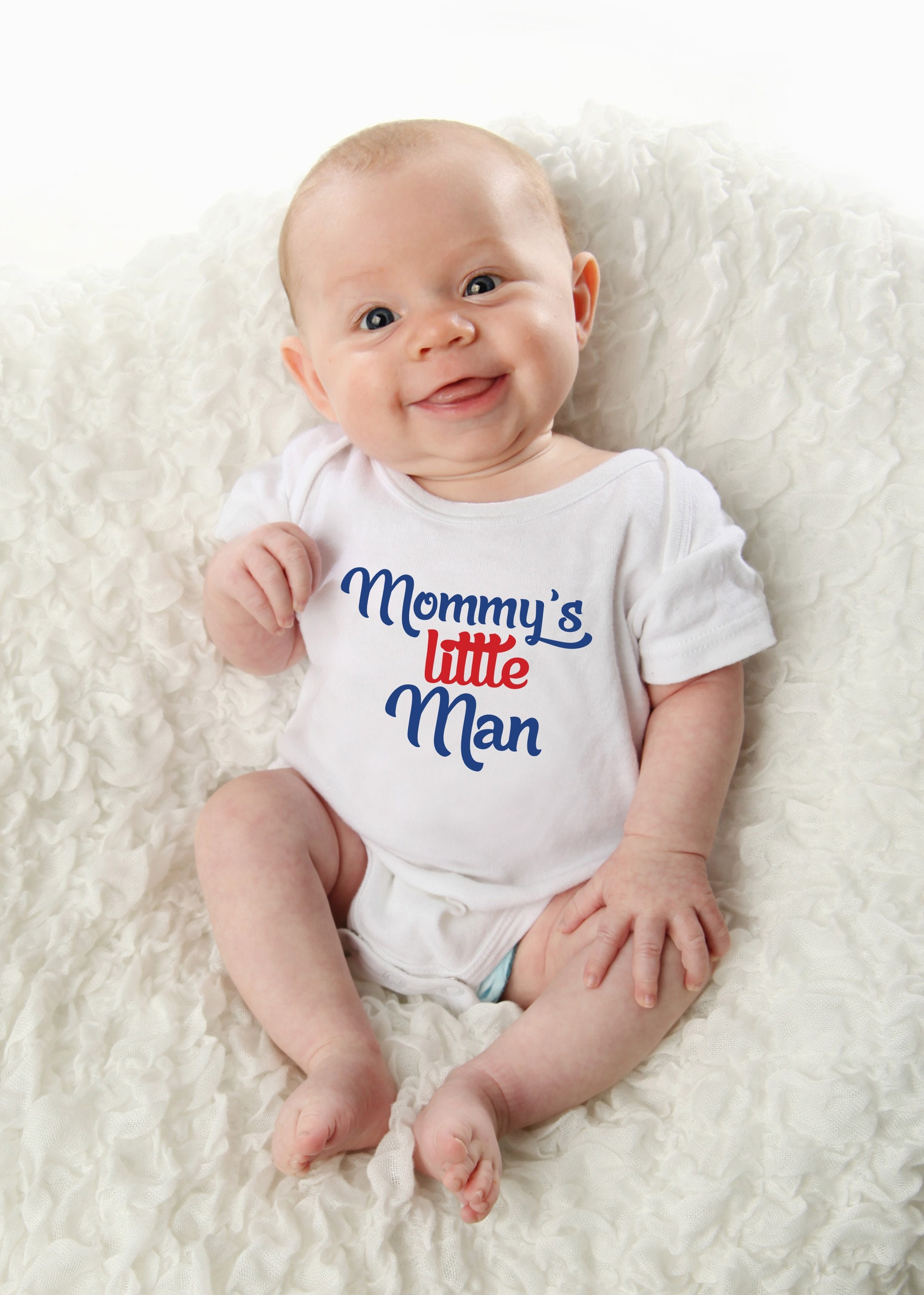 Mommys Little Man Baby Boy Bodysuit Mamas Boy Shirt Toddler Etsy