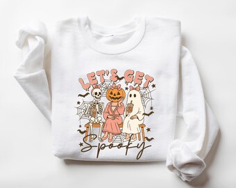 Let's Get Spooky Sweatshirt, Cute Ghost Shirt, Mummy Ghost Sweatshirt, Fall Spooky Season Sweatshirt, Cozy Sweatshirt, Spooky Sweatshirt