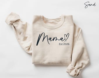 Personalized Mama Est Sweatshirt, Mothers Day Gift, Mama Sweatshirt, Gift for Mama, Mama Sweatshirt, Mama Mimi Mama Mommy Shirt, Mom Shirt