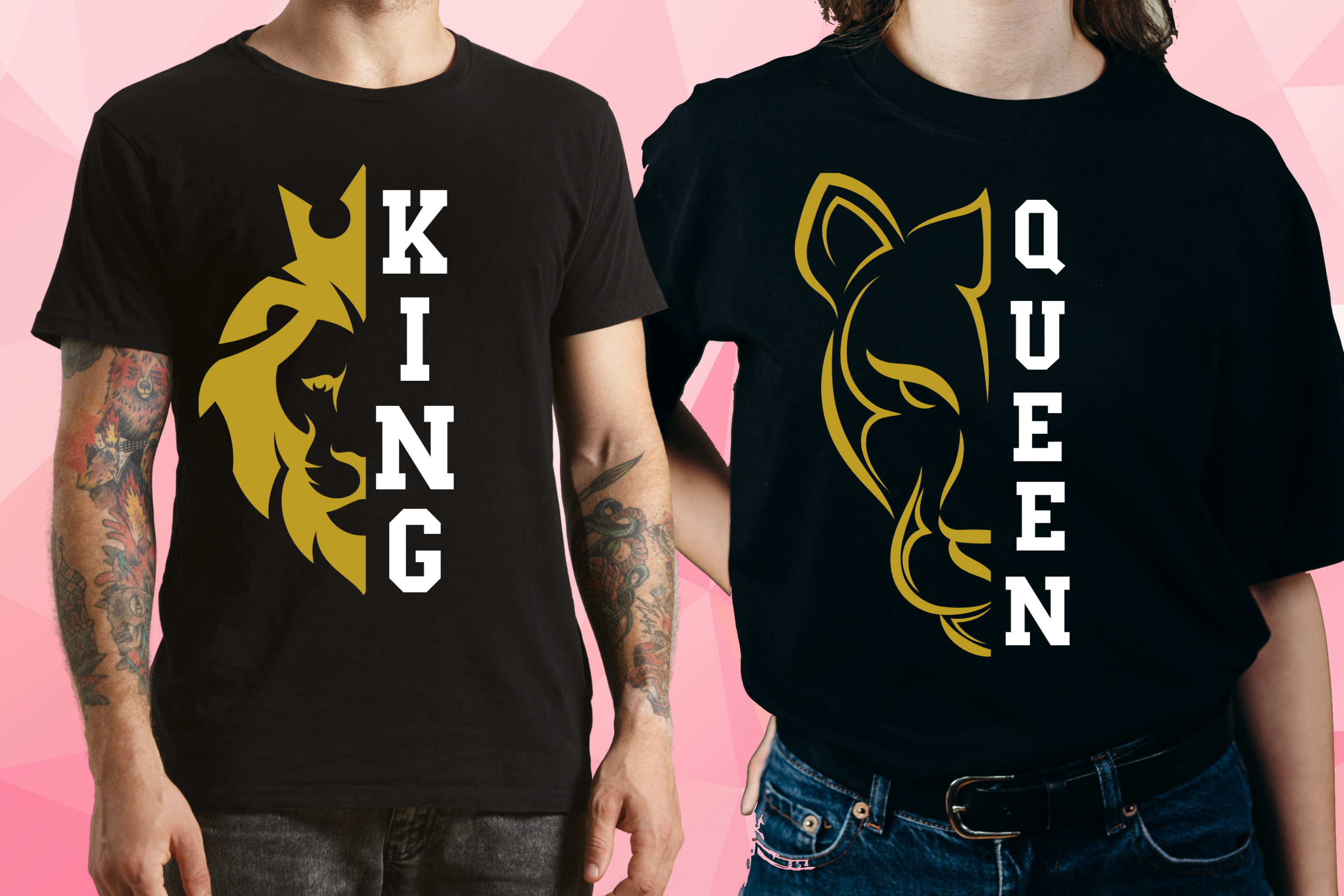 Camisetas personalizadas king 2025 queen