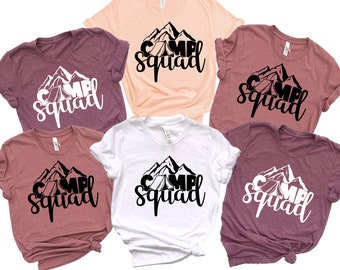 Camping Squad Shirt, Camp Squad, Custom Camping Shirt, Camp Crew Shirt, Girls Weekend Shirt, Travel Shirt, Nature Lover Shirt