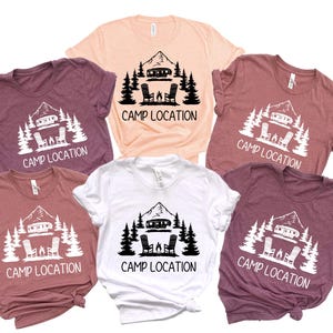 Chemise de camp, Chemise de camp personnalisée, T-shirt de camping personnalisé, Camping familial personnalisé, Chemise de camp personnalisée, T-shirts de camping, Camping pour école